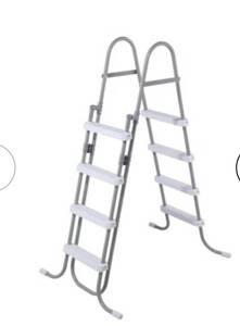 lot 18170 image: Steel A-frame pool ladder Hand Rail - Retail $85