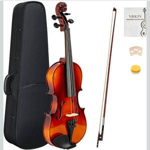 lot 18191 image: Ktaxon 12 Acoustic Violin Kit for BeginnersFiddle for Students and Enthusiasts, with Case, Bow, Rosin & Manual - Retail $0