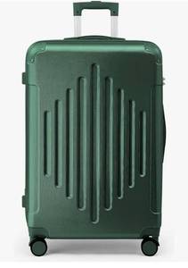 lot 18198 image: Karl home Hardside 24 Inch Checked Luggage with Dual 360° Spinner Wheels, ABS Hardshell Medium Check-in Suitcase with TSA Lock & Smooth Rolling Wheels for Men & Women Lightweight Travel, Dark Green - Retail $0