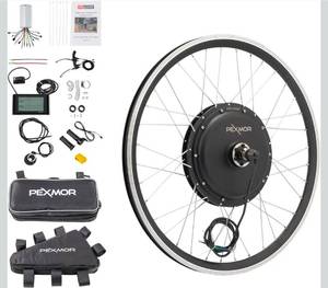 lot 18230 image: Electric Bike Conversion Kit, 48V 1200W 26 FrontRear Wheel E-Bike Conversion Kit with 3 Mode Controller, PAS, LCD Display, Twist Throttle - Retail $179