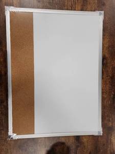 lot 18231 image: Quartet Magnetic Dry-erase Cork Combo Board - 24 Width X 18 Height - Cork Surface - Silver Aluminum Frame - Retail $0