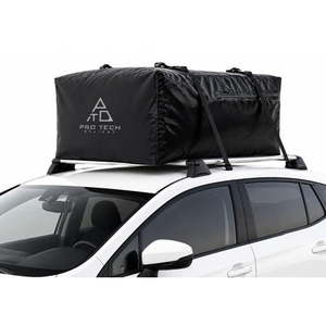 lot 18232 image: Voyager 10 Cubic Feet Waterproof Rooftop Cargo Roof Bag  No Roof Rack Needed UV-Protected PVC Semi-Coated Mesh  Welded Seams  Water Seal Zipper 36  L x 30  W x 16  H - Retail $75
