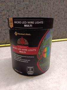 lot 110 image: Members Mark Micro LED Wire Lights Multi 240 Count 4 Sets 60ct