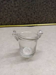 lot 117 image: Miniature Glass Bucket with Handles 3.5 inches