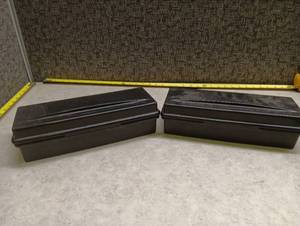 lot 153 image: 2 Black Cassette Storage Cases with Mixed Cassette Tapes Lot