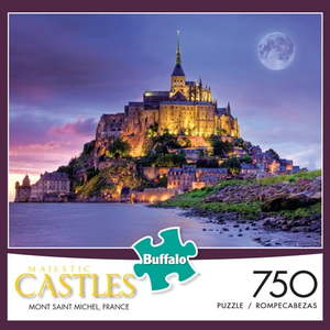 lot 155 image: Buffalo Games Majestic Castles Mont Saint Michel  France 750 Pieces Jigsaw Puzzle