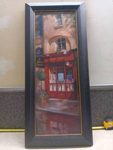 lot 173 image: Left Bank Bistro Panel Framed Art Print 18x38 851683