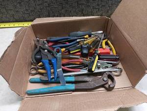 lot 178 image: Assorted Hand Tools Lot Pliers Wrenches Screwdrivers Hammers