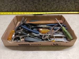 lot 180 image: Assorted Hand Tools Lot Hammers Pliers Wrenches Screwdrivers