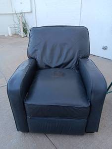 lot 191 image: Dark Blue Upholstered Armchair