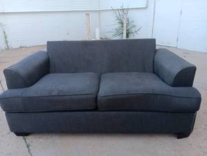 lot 196 image: Two-Seat Sofa Upholstered Gray