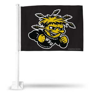 lot 197 image: Wichita State Shockers 11X14 Window Mount 2-Sided Car Flag lot of 2