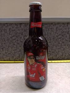 lot 204 image: Budweiser Racing Official Beer Collectible Bottle Number 8