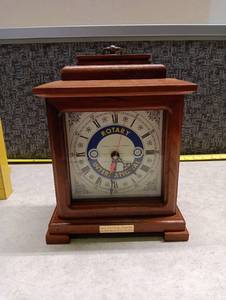 lot 209 image: Rotary International Mantel Clock with Roman Numerals