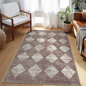 lot 1054 image: Lahome Zelie Moroccan Treills Area Rug, 3x5 Rugs for Living Room Washable Entry Mat, Checkered Modern Soft Beige Indoor Accent Carprt for Coffee Table Bedroom Family Dinning Room Playroom - Retail $33