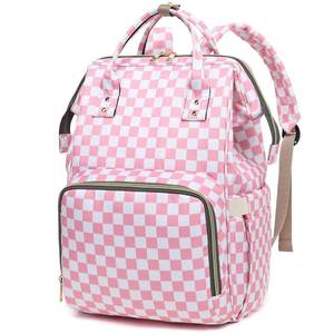 lot 1078 image: Dezcrab Checkered Laptop Backpack for Women, College Bookbag School Backpack Work Business Travel 15.6 Inch Computer Backpacks (Pink) - Retail $40