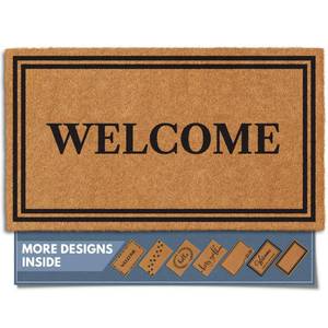 lot 1113 image: Barnyard Designs Natural Coco Coir Non-Slip Doormat (17x30, Welcome) - Retail $25