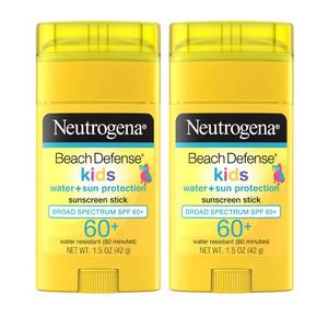 lot 1125 image: Neutrogena Beach Defense Kids Sunscreen Stick SPF 60, 1.5 oz - Retail $20