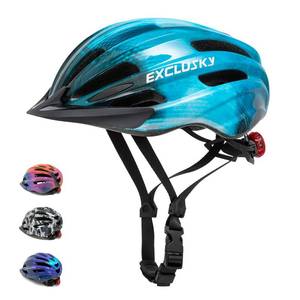 lot 1126 image: Exclusky Kids Bike Helmet with LED Light �� Adjustable Multi-Sport Youth Helmet for Boys & Girls, Ages 5-12, Fits 50-57cm, Cycling Safety Gear - Retail $27