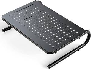 lot 1137 image: HUANUO Monitor Riser for Desk, Desk Organizer,Laptop Shelf wVented for Screen, Computer Stand for PC, Printer, for Home & Office - Retail $14