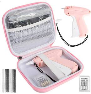 lot 1150 image: Stitch Gun for Clothes, Quick Clothing Fixer Handheld Stitch Tag Gun for Clothing Mini Stitch Quilting Hemming Sewing Kit Sticky Gun for Clothes with 6 Needles,2500 White & 2500 Black Fasteners - Retail $0