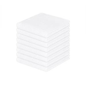 lot 1176 image: Homaxy 100% Cotton Waffle Weave Kitchen Dish Cloths 8-Pack, White - Retail $19