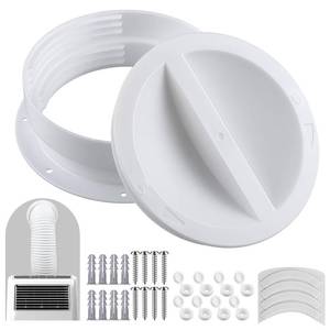 lot 1179 image: Innconee 1 Set White Dual Size Wall Mount Connector for Portable Ac Vent Ac Exhaust Hose Coupler for 5 and 5.5 Inches Hose Accessories Plug - Retail $23