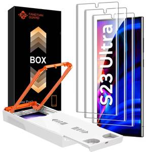 lot 1184 image: FANGTIAN 3-Pack for Samsung Galaxy S23 UltraS22 Ultra Screen Protector Auto Alignment - Film for S23 Ultra Screen Protector-Easy InstallationFingerprint CompatibleNot Glass6.8Inch - Retail $531