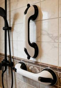 lot 1189 image: Grab Bars for Shower Bathtub Rails for Bathroom Handles for Elderly - Retail $36