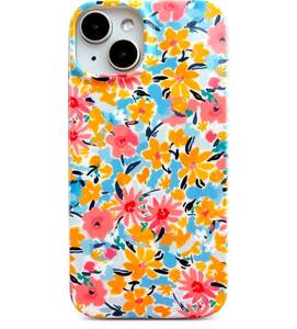 lot 1191 image: Qokey Compatible for iPhone 15 Case 6.1 inch,Cute Garden Flowers Design for Girls Women,Soft Bumper Lightweight Slim Fit Shockproof Non-Yellowing Phone Cover for iPhone 15,Reddish Yellow Floral - Retail $0