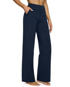lot 1231 image: G4Free Yoga Pants for Women with Pockets High Waist Dark Navy,L,Regular - Retail $37