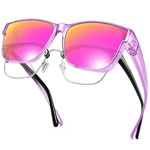 lot 1241 image: URUMQI Polarized Sunglasses Fit Over Glasses for Men Women, Oversized Square Sun Glasses UV400 Protection - Retail $18
