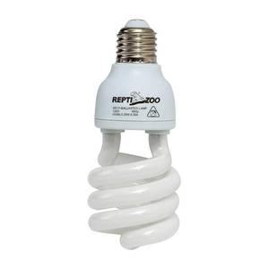 lot 1264 image: REPTI ZOO UVB Reptile Light Energy Saving Lamps UVB Bulb Spiral Compact 26 W UVB 5.0 Reptile Heat Lamp Light Bulb Fit for Rainforest Type ReptileSnakeLizardInsectTurtleTortoise - Retail $10