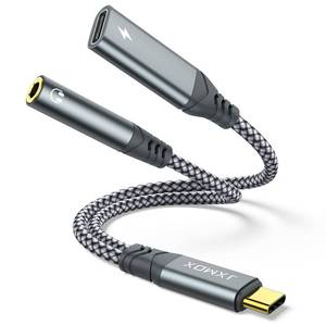 lot 1269 image: USB C to 3.5mm Headphone and Charger Adapter, 2-in-1 USB Type C to Aux Jack Dongle Cable with PD 60W Fast Charging for iPhone 15 16 17 Pro Max Air, Samsung Galaxy S23 S24 S25 Ultra, Note 20, iPad Pro - Retail $6