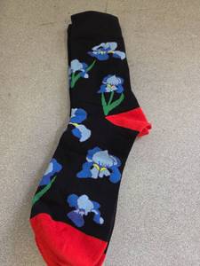 lot 1277 image: WeciBor 1Pairs Combed Cotton Crew Floral Socks for Women Size 7-11 - Retail $14