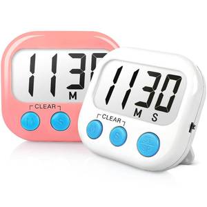 lot 1299 image: Classroom Timers for Teachers Kids Large Magnetic Digital Timer Teacher Supplies 2 Pack-Pink White - Retail $7