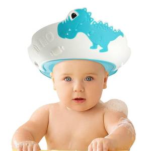 lot 1303 image: FUNUPUP Baby Shower Cap for Toddlers Kids, Soft TPE Silicone, Blue - Retail $9