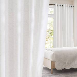 lot 1305 image: NICETOWN Semi Sheer Linen Curtains 72 inches Long for Farmhouse, Grommet Privacy with Light Filtering Window Treatments Vertical Drapes for BedroomLiving Room, W52 x L72, 2 Panels - Retail $26