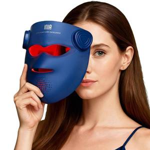lot 1312 image: INIA GLOW 4D Wireless Red Light Therapy Mask for Face, Dual NIR, 320 LEDs - Retail $200