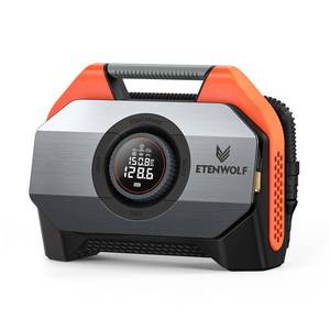 lot 1318 image: ETENWOLF VORTEX S6 Tire Inflator Portable Air Compressor, Cordless Air Pump - Retail $130