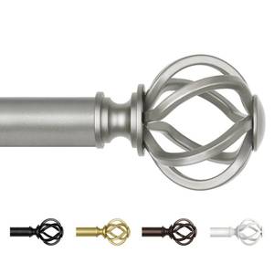 lot 1323 image: USFOOK Curtain Rod 32 to 58, Window Treatment Rods, Antique Silver - Retail $17