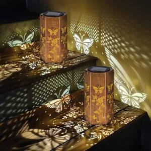 lot 1324 image: One Dented Eandisom Birthday Gifts for Women, 2 Pack Butterflies Solar Lanterns - Retail $45