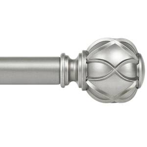 lot 1337 image: KAMANINA Curtain Rod 32 to 58 Inch, Antique Silver Adjustable Drapery Rods - Retail $19