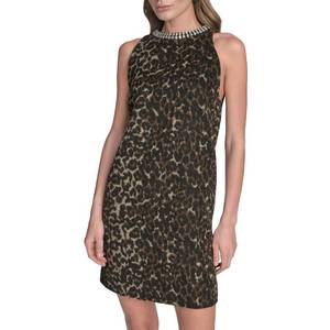 lot 1343 image: BCBG Womens Sleeveless Jewel Neck, Black Multi,2 - Retail $67