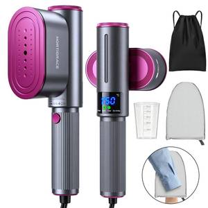 lot 1353 image: HORTIGRACE Travel Steamer for Clothes, 2-in-1 Steam Iron & Garment Steamer - Retail $42