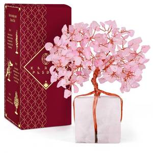 lot 1354 image: Rose Quartz Crystal Tree of Life Unique Birthday Gifts for Women, Mom, Sister, Friends. Handcrafted Chakra Healing Crystal and Stones for Positivity, Money, Luck, Aesthetic Home and Office Decor - Retail $30