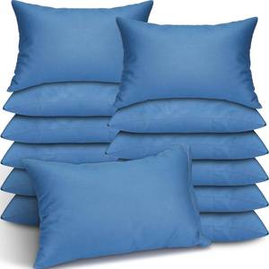 lot 1373 image: Kigley 12 Pack Mini Pillows for Daycare 9.1 x 13.8 Small Travel Pillow Bulk Soft Breathable Cotton Pillow for Nap Travel Pet Neck Lumbar Purse Insert (Deep Blue) - Retail $33
