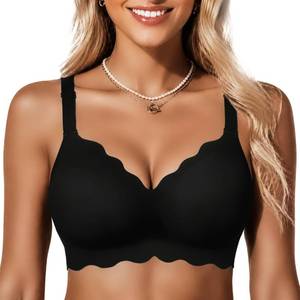 lot 1390 image: COCOMARTS Jelly Bras for Women No Underwire Wireless Push Up Bra Black,M - Retail $20