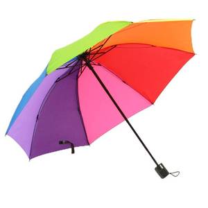 lot 1409 image: Tinsow 8 Rib Rainbow Umbrella Portable LGBT Pride Umbrella Collapsible, Compact and Durable, Lightweight and Cute Travel Rainbow Umbrella For June Pride Month - Retail $10