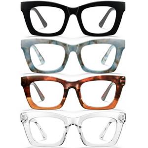 lot 1410 image: CCVOO Stylish Reading Glasses for Women, Stylish Eyeglasses, Blue Light Readers, Cheaters - Retail $12